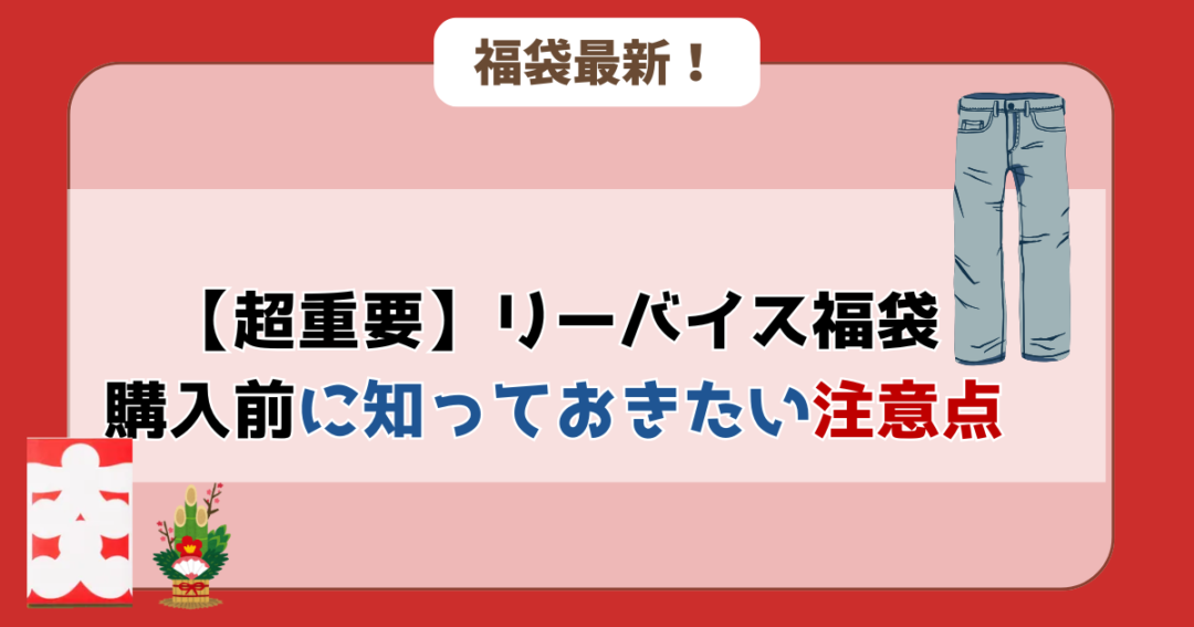 【超重要】リーバイス福袋購入前に知っておきたい注意点