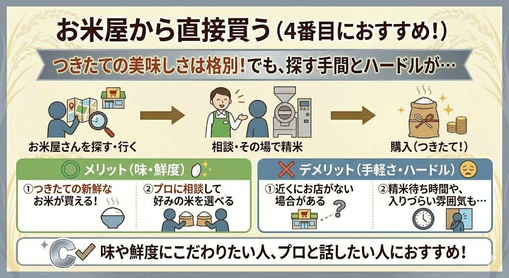 お米屋から直接買う